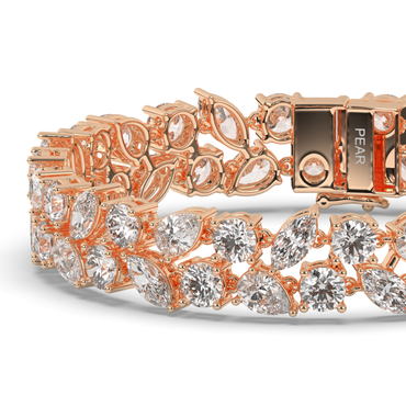Bridal Lab-grown Diamond Tennis Bracelet - Pear Jewels