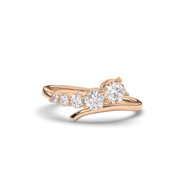 Five Stone Round Diamond Ring - Pear Jewels