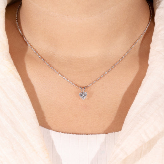 Heart Shape Lab Grown Diamond Pendant 1CT – Heart Diamond Necklace