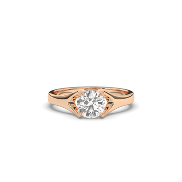 Lab-Grown Diamonds Classic Round Solitaire Ring - Pear Jewels