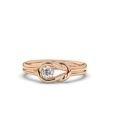 Lab-Grown Diamonds Radiant Round Solitaire Ring - Pear Jewels