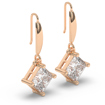 Majestic Princess Lab-Grown Diamond Dangle Earrings - Pear Jewels