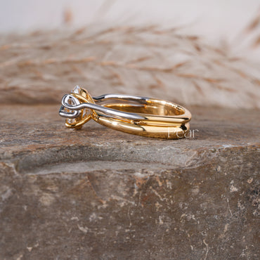 Oval Lock Solitaire Lab grown Diamond Ring - Pear Jewels