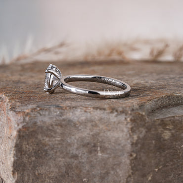 Oval Solitaire Lab Grown Diamond Ring - Pear Jewels