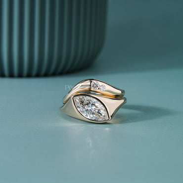 2.33CT Marquise Lab-Grown Diamond Stackable Ring