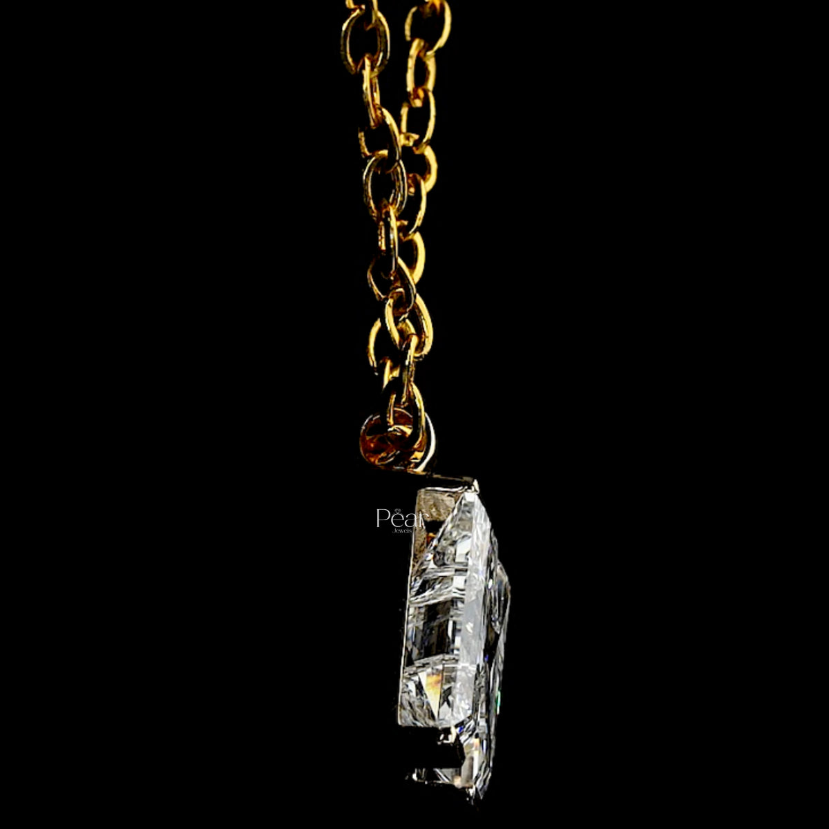 “N” Initial 7mm Lab-Grown Diamond Letter Pendant Necklace
