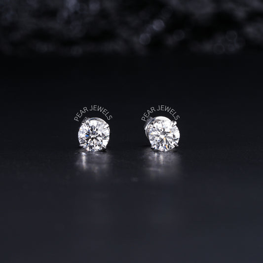 0.5Ct Each 4 prongs Labgrown Diamonds Studs - Pear Jewels