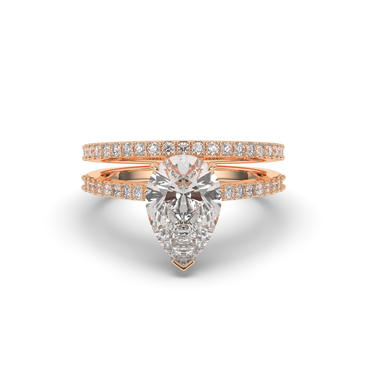 Pear Lab-grown Diamond Parallel Split Wedding Band - Pear Jewels