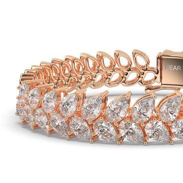 Pear Radiance Lab-grown Diamond Double Row Tennis Bracelet - Pear Jewels