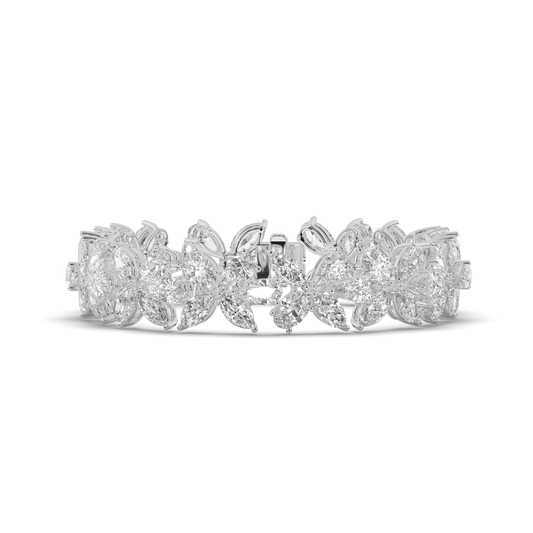 Pear Shaped Butterflyl Lab grown Diamond Fashion Tennis Bracelet - Pear Jewels