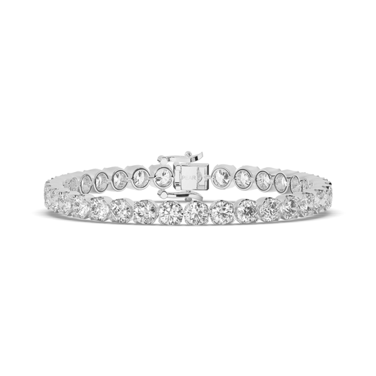 Round Cut Lab-grown Diamonds Tennis Bracelet - Pear Jewels