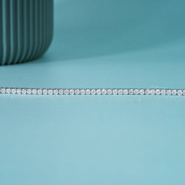 14K Round Lab-Grown Diamond Tennis Bracelet – 2.10 mm