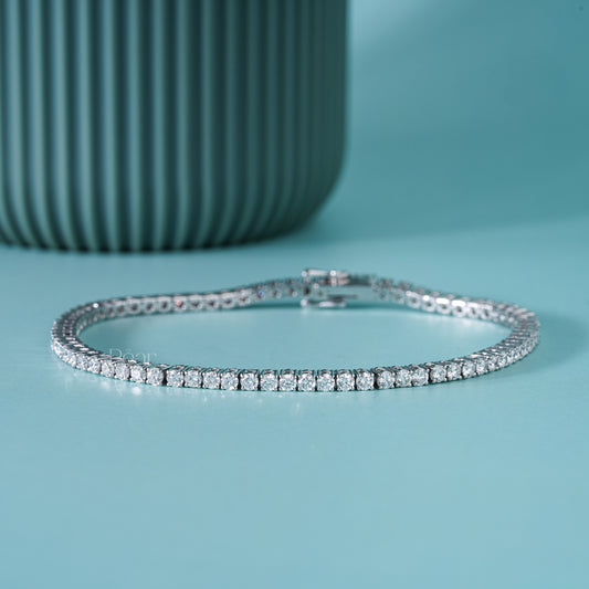 Round Lab-Grown Diamond Tennis Bracelet – 2.10 mm