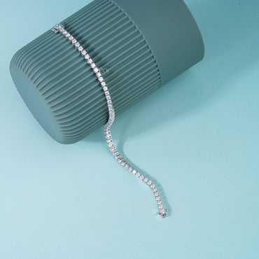 14K Gold Round Lab-Grown Diamond Tennis Bracelet – 3.00 mm