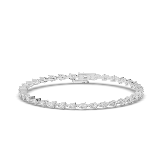 Teardrop Lab-grown Diamond Tennis Bracelet - Pear Jewels