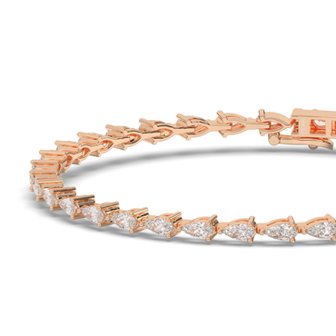 Teardrop Lab-grown Diamond Tennis Bracelet - Pear Jewels
