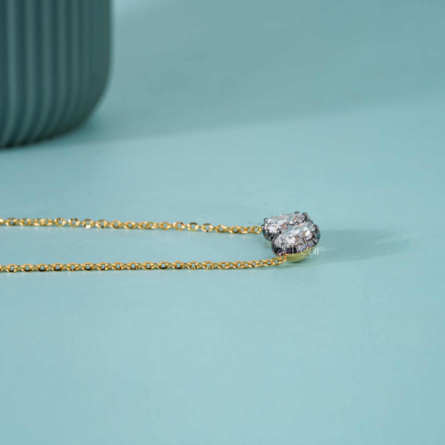 Toi Et Moi Pear Lab Grown Diamond Necklace 2CTW – Double Pear Diamond Pendant