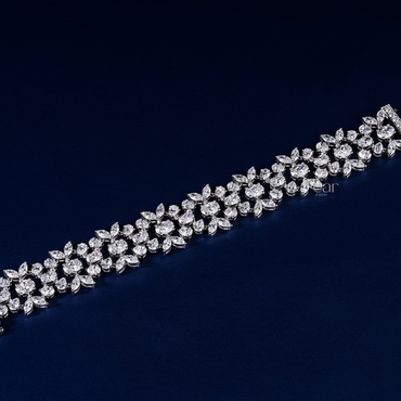 Marquise-Oval-Pear Multi Shape Fancy Tennis Labgrown Diamond Bracelet - Pear Jewels