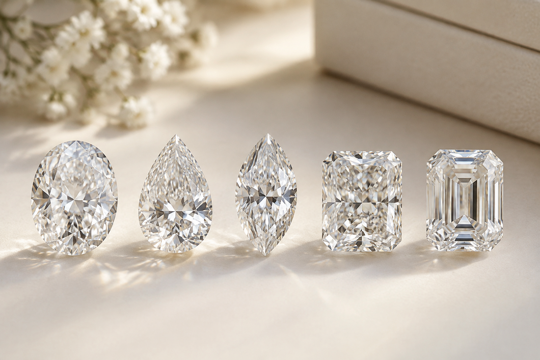 Diamond Shapes Guide: Oval vs Pear vs Marquise vs Radiant vs Emerald &amp; More