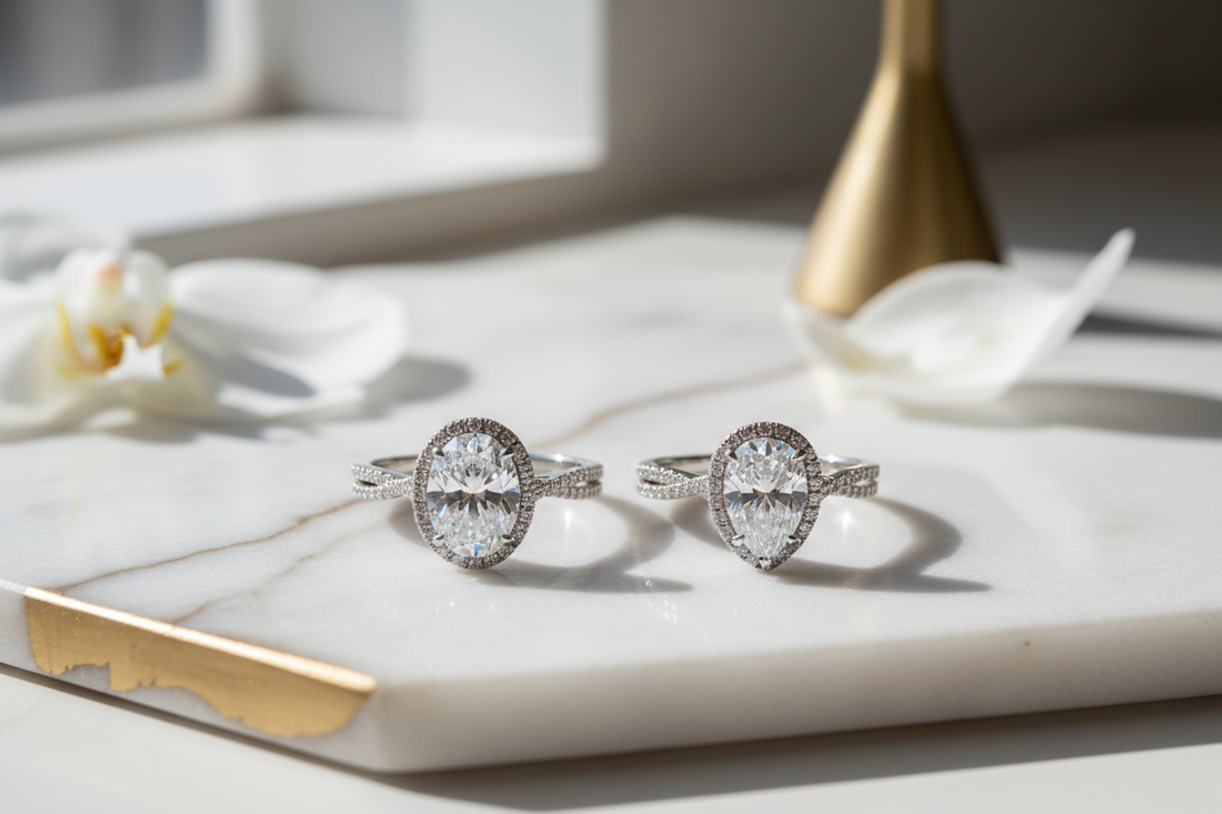 Oval vs Pear Diamond Rings