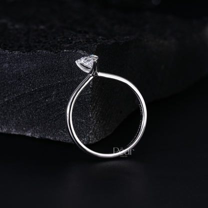 0.6Ct Pear Labgrown Diamond Solitaire Engagement Ring - Pear Jewels