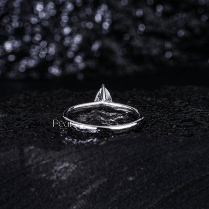0.6Ct Pear Labgrown Diamond Solitaire Engagement Ring - Pear Jewels