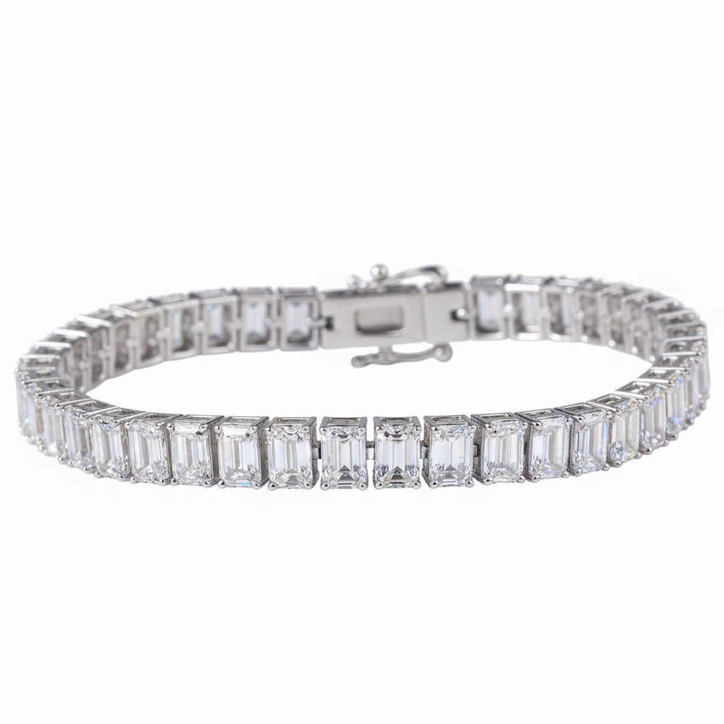 0.7ct Emerald Tennis Labgrown Diamond Bracelet - PearJewels Australia