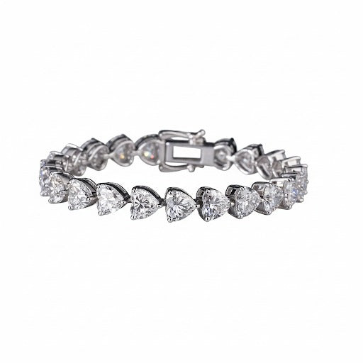 0.8ct Heart Shape Tennis Labgrown Diamond Bracelet - PearJewels Australia