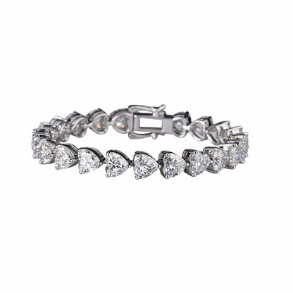 0.8ct Heart Shape Tennis Labgrown Diamond Bracelet - PearJewels Australia