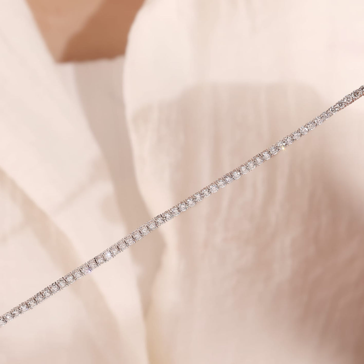 1.80mm Round Brilliant Lab-Grown Diamond Tennis Bracelet