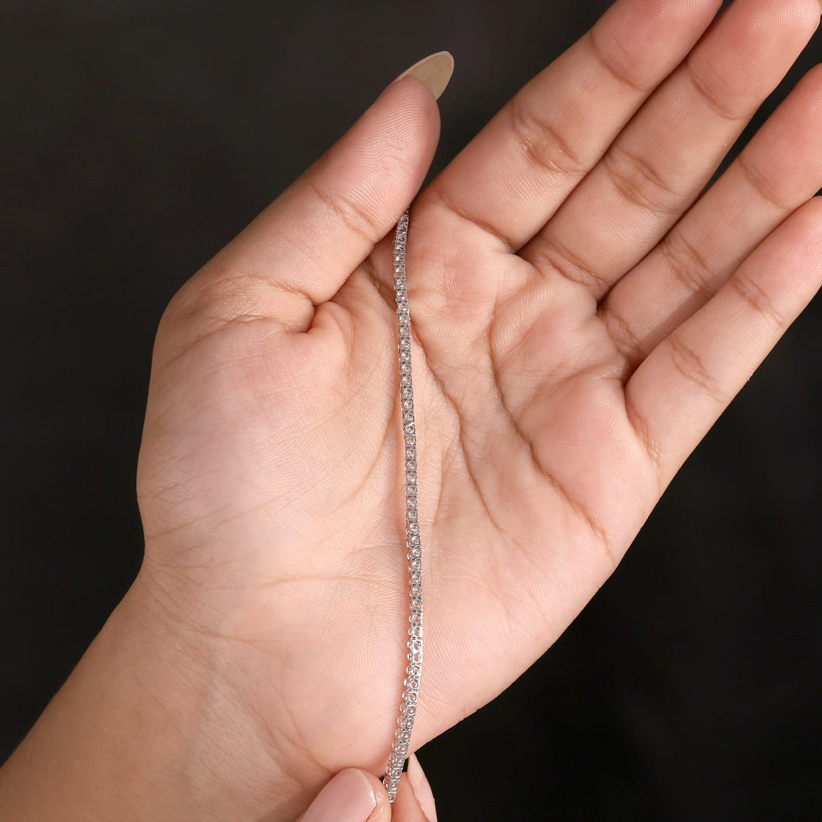 1.80mm Round Brilliant Lab-Grown Diamond Tennis Bracelet