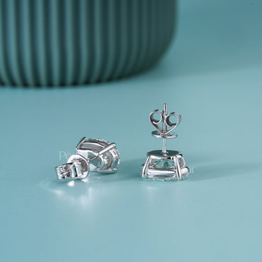 Oval Lab-Grown Diamond Stud Earrings – 3.00 TCW, D Colour, VVS2 Clarity