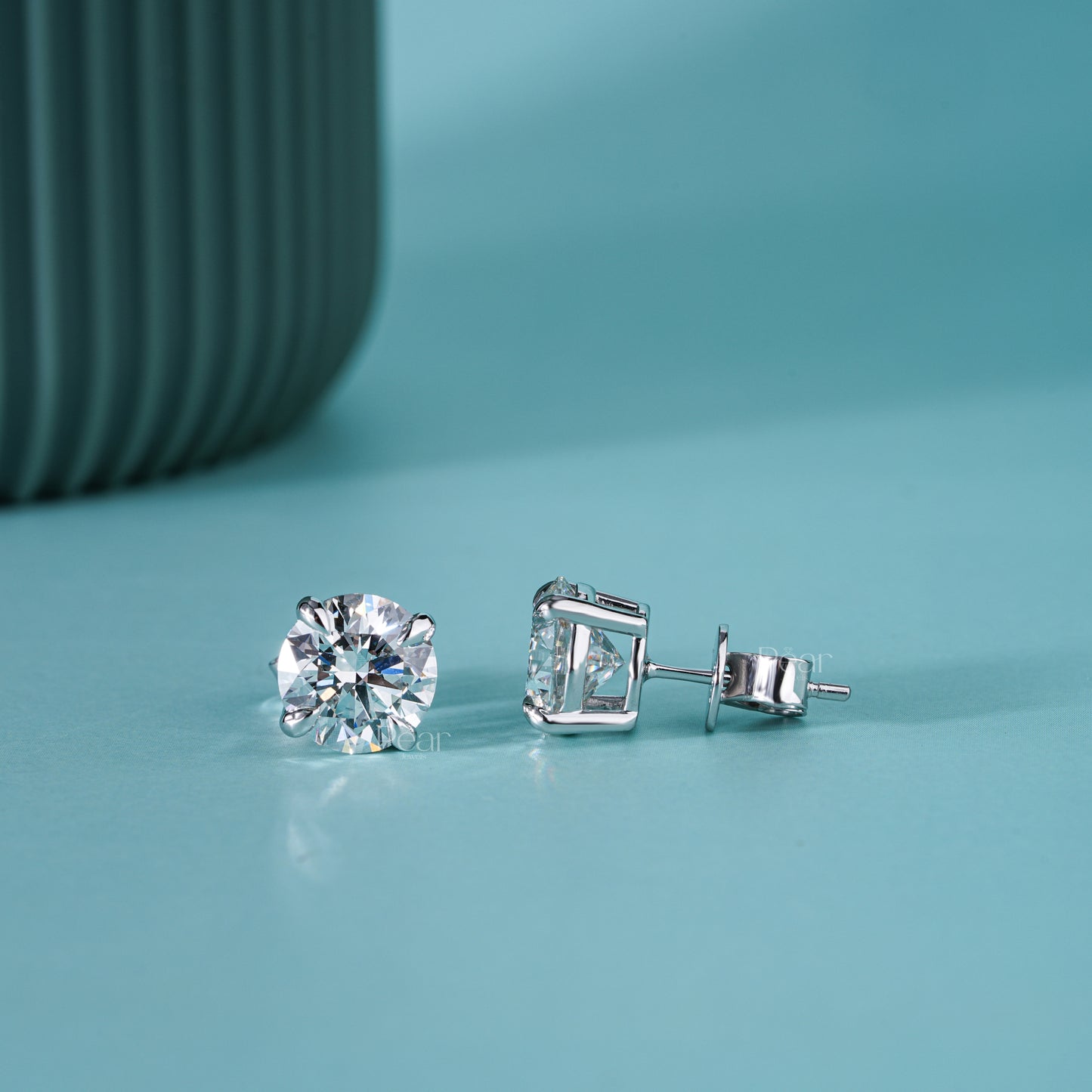 Round Lab-Grown Diamond Stud Earrings – 4.00 TCW, E Colour, VVS2 Clarity