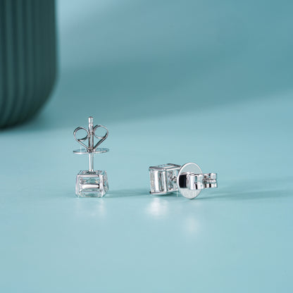 Asscher Lab-Grown Diamond Stud Earrings – 2.00 TCW, D Colour, VVS2 Clarity