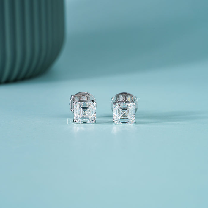2.00TCW Asscher-Cut Lab-Grown Diamond Stud Earrings