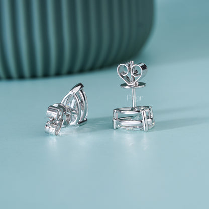 Pear Lab-Grown Diamond Stud Earrings – 2.00 TCW, D Colour, VVS2 Clarity