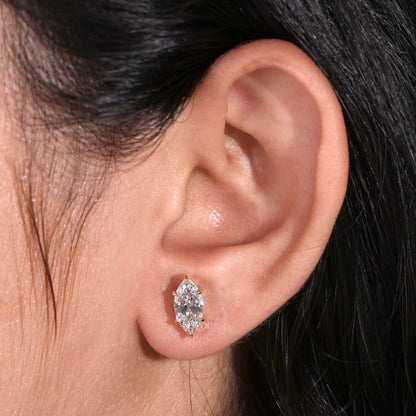 2.00TCW Marquise Lab-Grown Diamond Stud Earrings