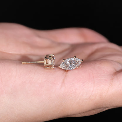 2.00TCW Marquise Lab-Grown Diamond Stud Earrings