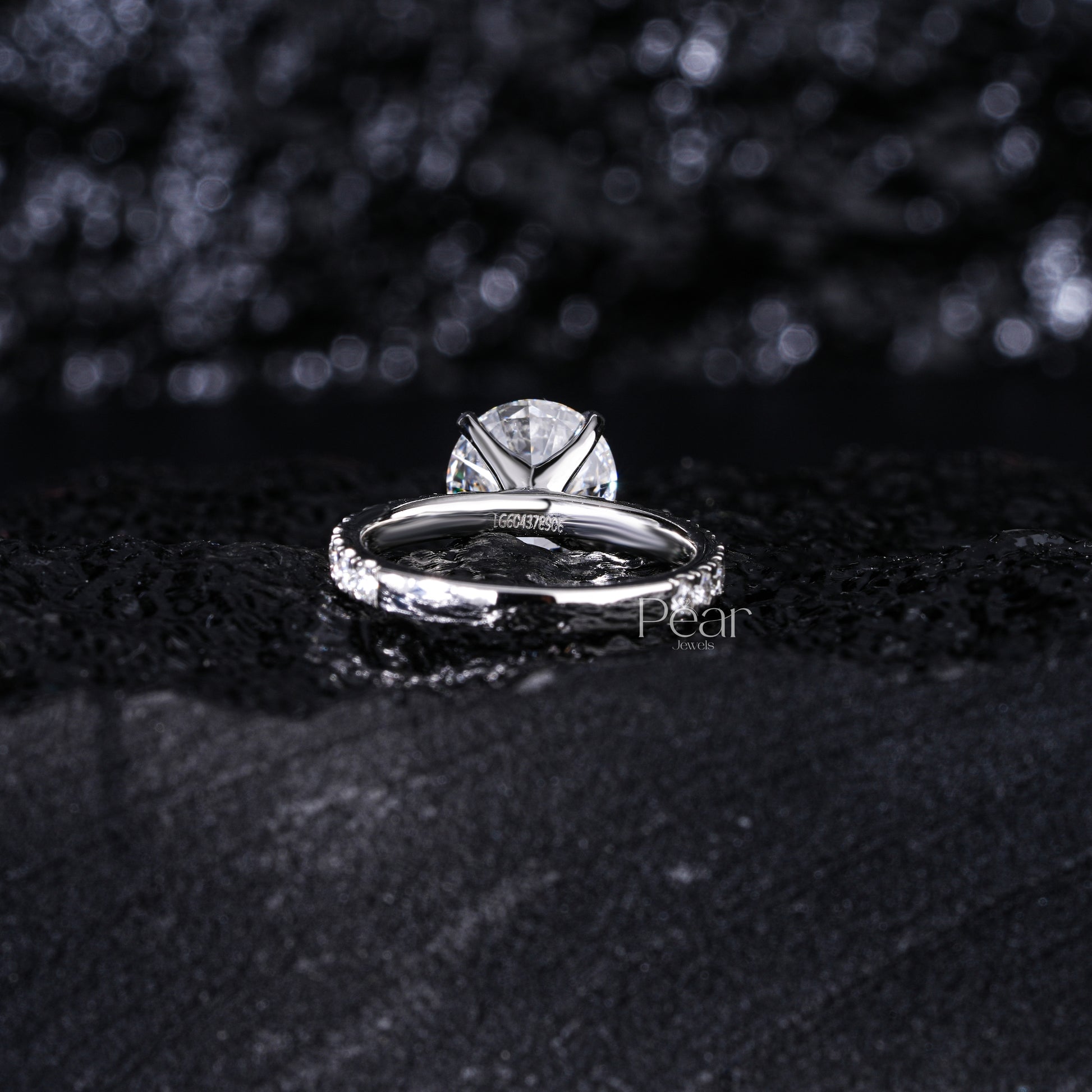 2.0Ct Round Solitaire Labgrown Diamond Engagement Ring - Pear Jewels