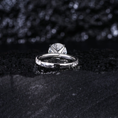 2.0Ct Round Solitaire Labgrown Diamond Engagement Ring - Pear Jewels