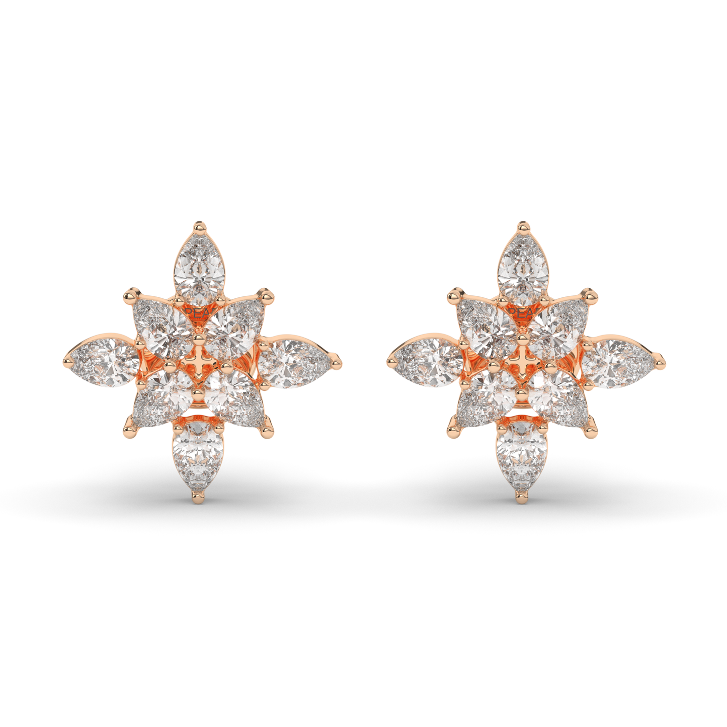 Charming Pear-Shaped Lab-Grown Diamond Clusters - Pear Jewels