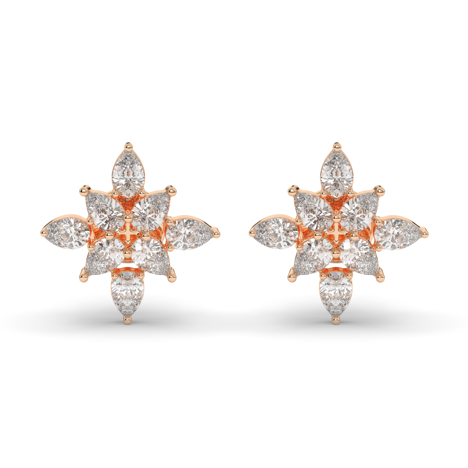 Charming Pear-Shaped Lab-Grown Diamond Clusters - Pear Jewels