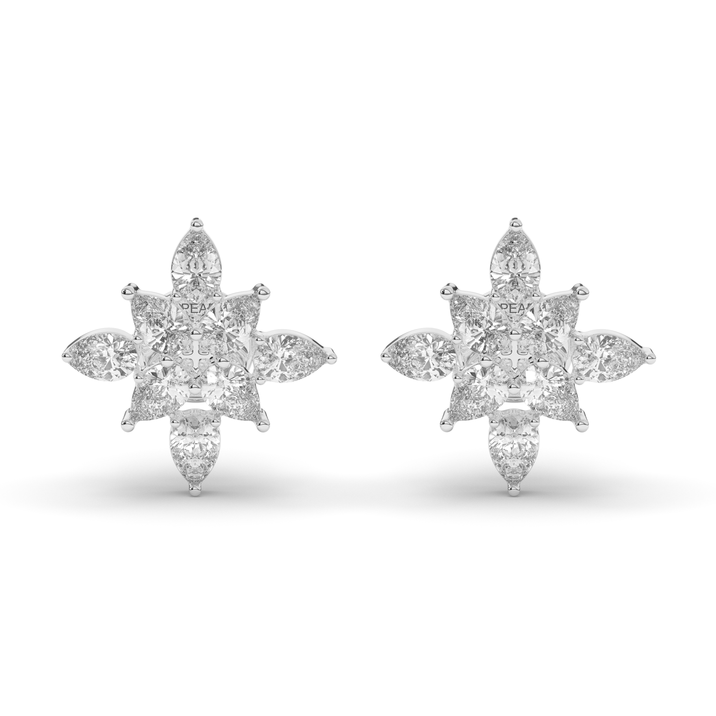 Charming Pear-Shaped Lab-Grown Diamond Clusters - Pear Jewels