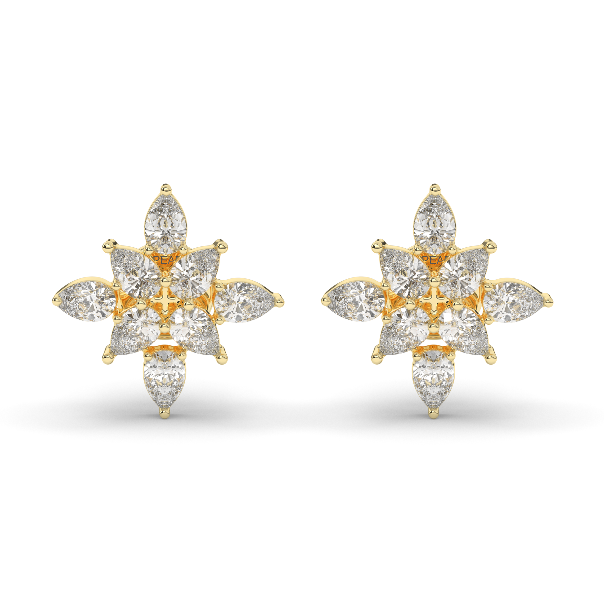 Charming Pear-Shaped Lab-Grown Diamond Clusters - Pear Jewels