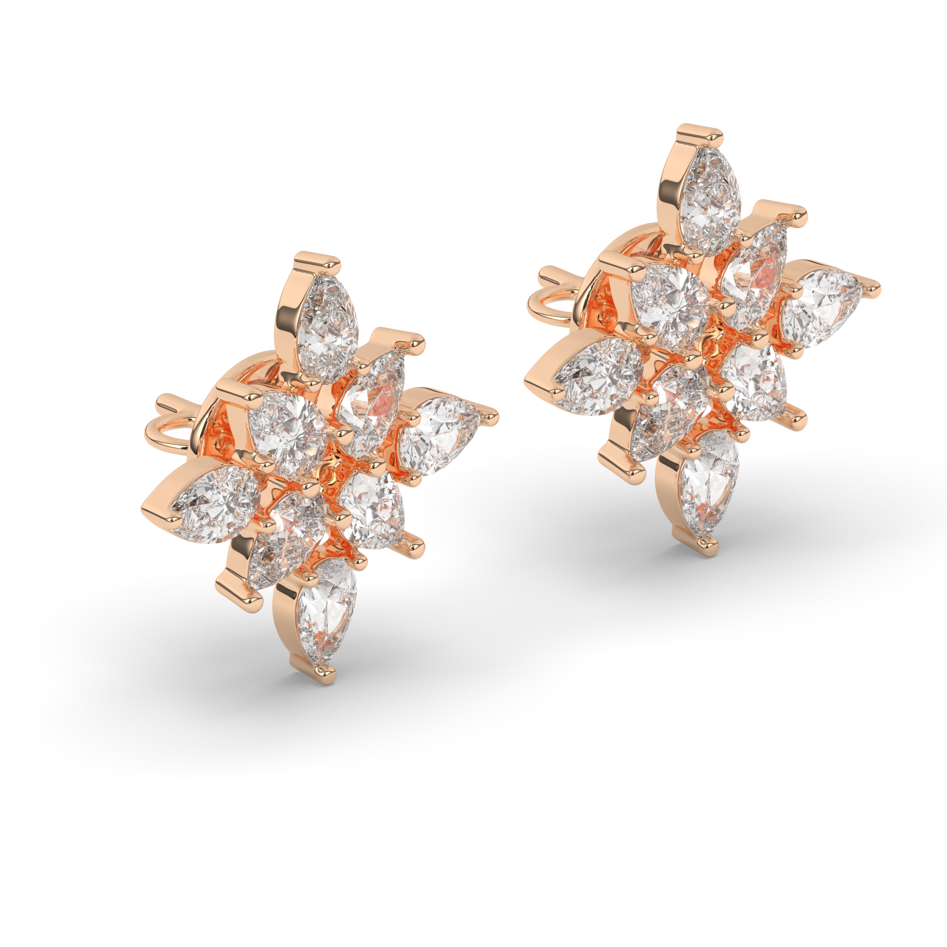 Charming Pear-Shaped Lab-Grown Diamond Clusters - Pear Jewels