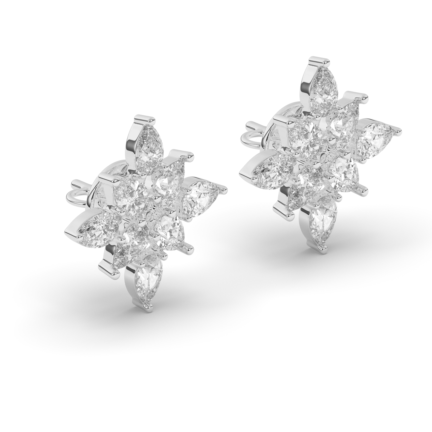 Charming Pear-Shaped Lab-Grown Diamond Clusters - Pear Jewels