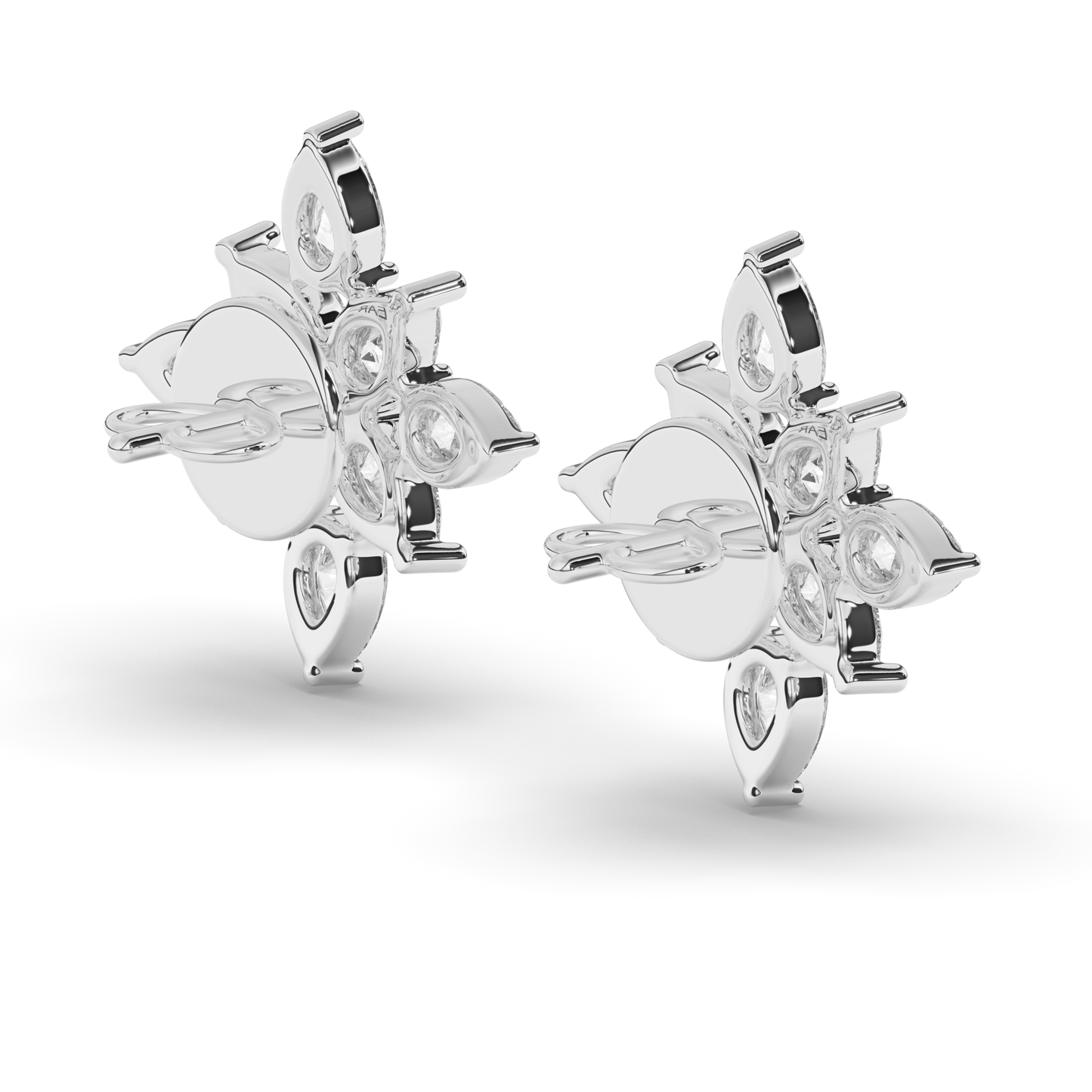 Charming Pear-Shaped Lab-Grown Diamond Clusters - Pear Jewels