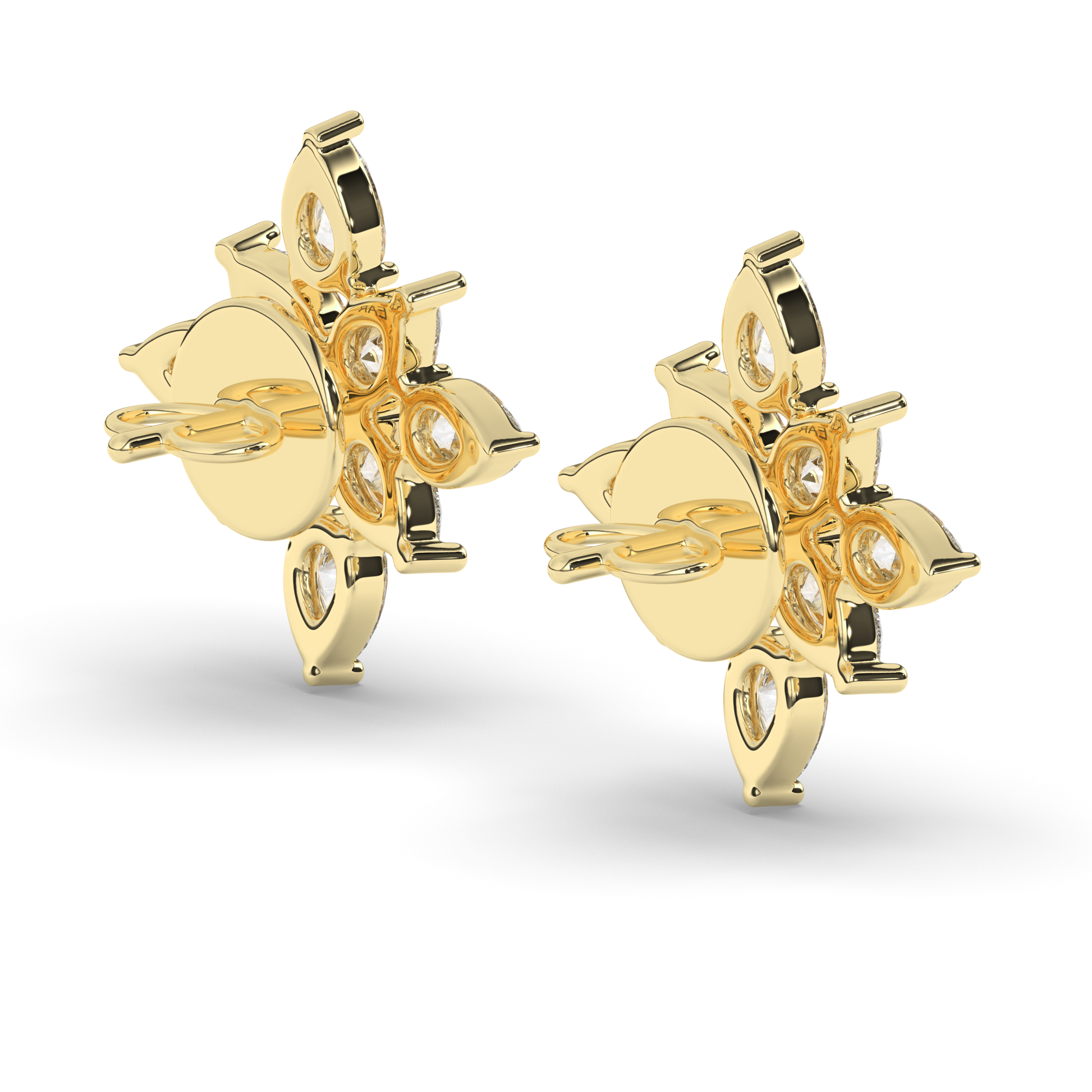 Charming Pear-Shaped Lab-Grown Diamond Clusters - Pear Jewels