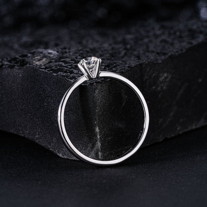 0.5Ct Round Solitaire Engagement Natural Diamond Ring - PearJewels Australia