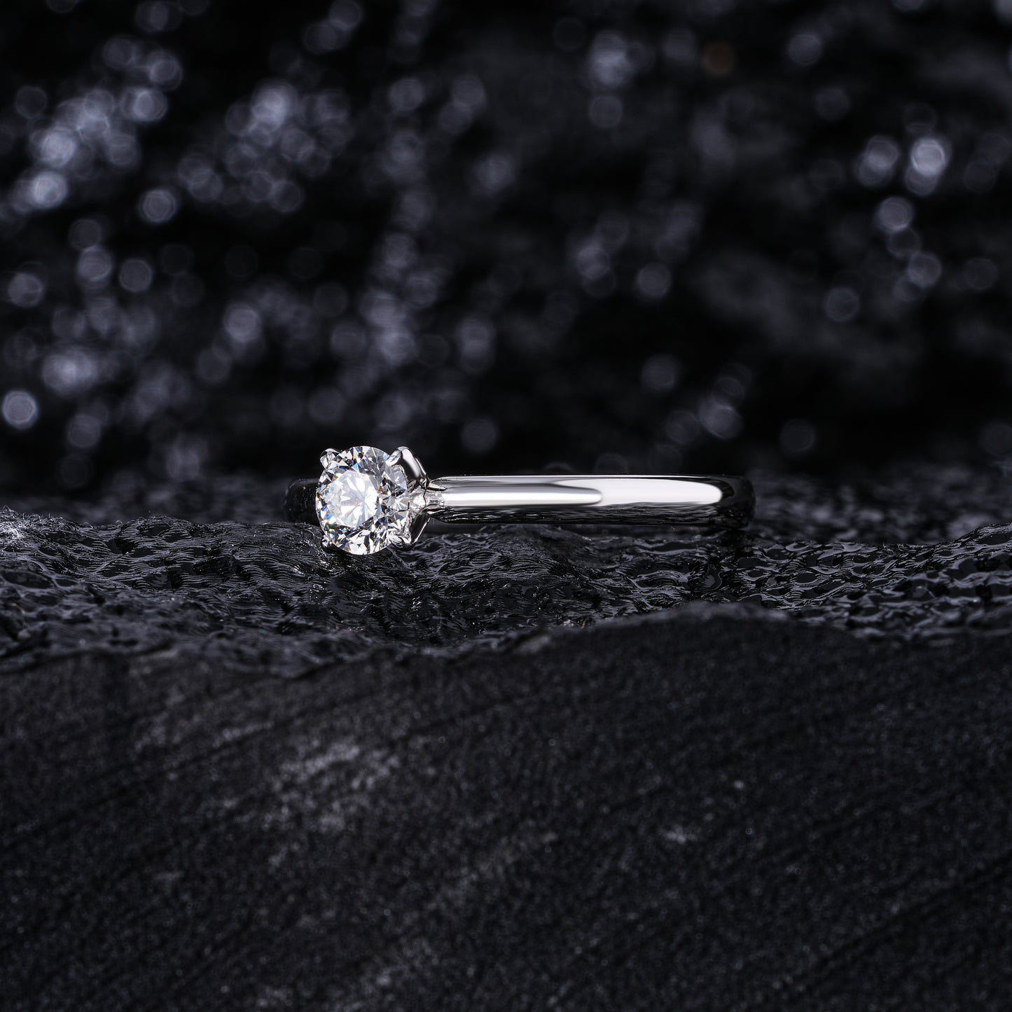 0.5Ct Round Solitaire Engagement Natural Diamond Ring - PearJewels Australia